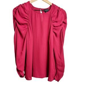 WHO WHAT WEAR MEDIUM RED WOMEN LONG SLEEVE BRAND NEW WITH TAGS MEDIUM